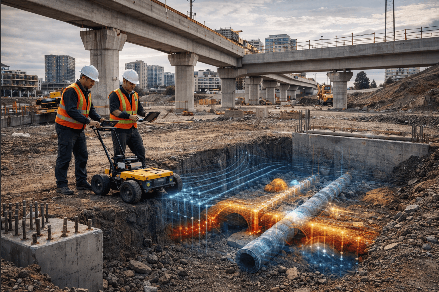 Tecnologia GPR de alta precisão para diagnóstico subterrâneo